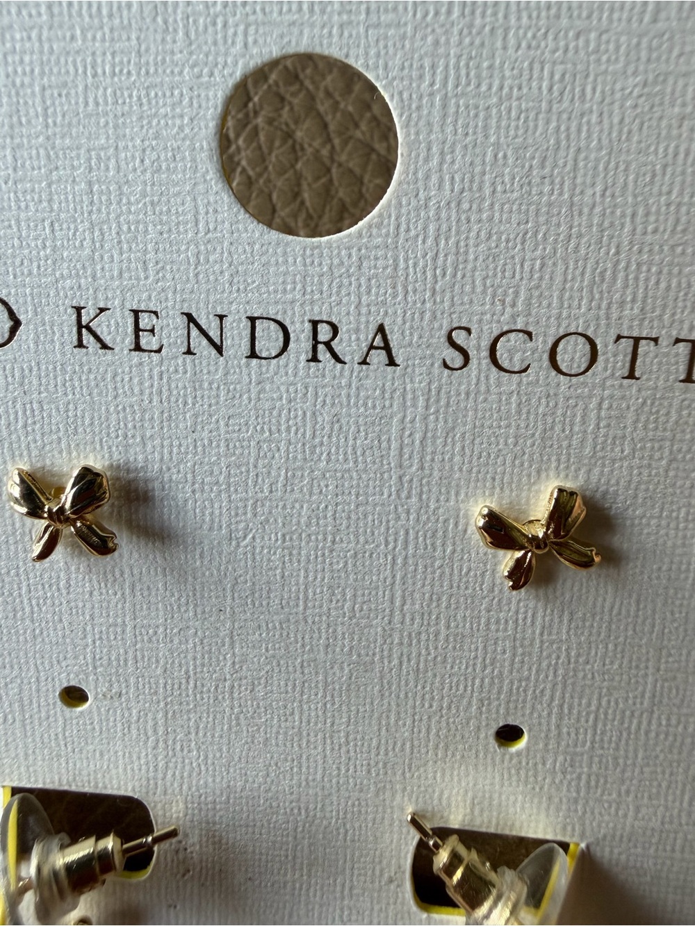 Kendra Scott 14K Gold Over Brass bow Stud and twisted hoop Earring Set - Gold - Picture 2 of 4